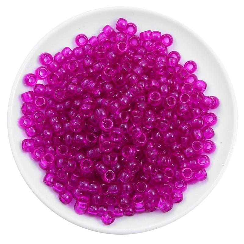 Handmade Bracelet Beads Acrylic Large Hole Barrel Beads Pony Beads Weaving Handmade Diy Bracelet Plastic Beads Jewelry Accessories Beads Loose Beads