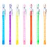 Stackable Pencils Pop Up Plastic Pencil with Eraser Top Multicolor Translucent Pencil Multipoint Non-Sharpening Pencil