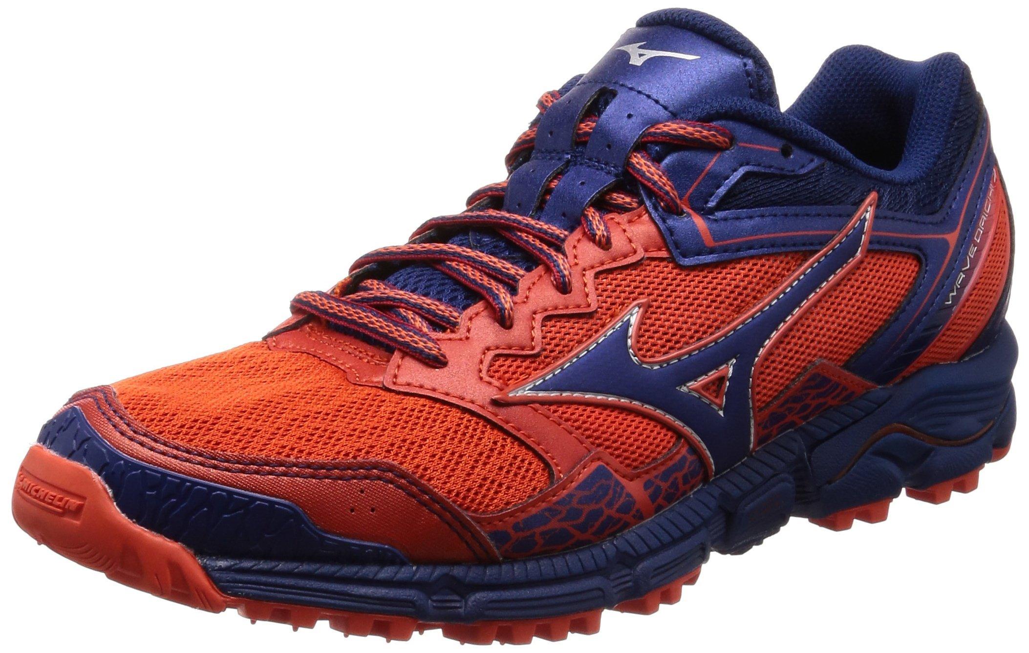 

Mizuno Wave Daichi 3 Trail Running Shoes for 2E Men, Orange/Navy/Red, 23.0 cm,