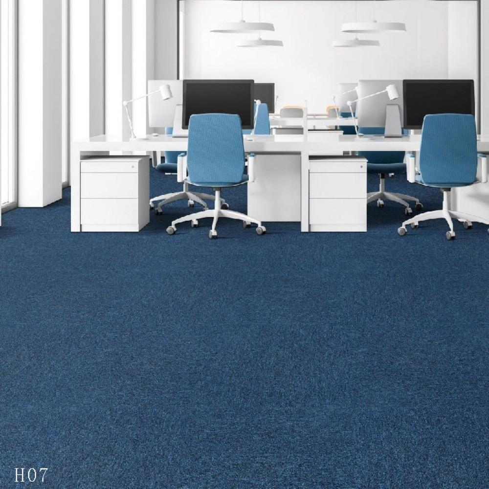 4pcs with Glue Square Patchwork Carpet 50cmX50cm Office Floor Mute Rug  Kitchen Living Room