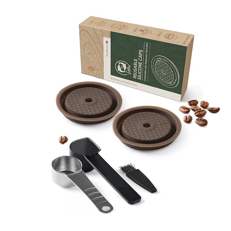 Capace Reutilizabile pentru Capsule de Cafea pentru Capsule Originale Nespresso Vertuoline Capace din Silicon Alimentar pentru Capsule Nespresso Vertuo Reumplibile