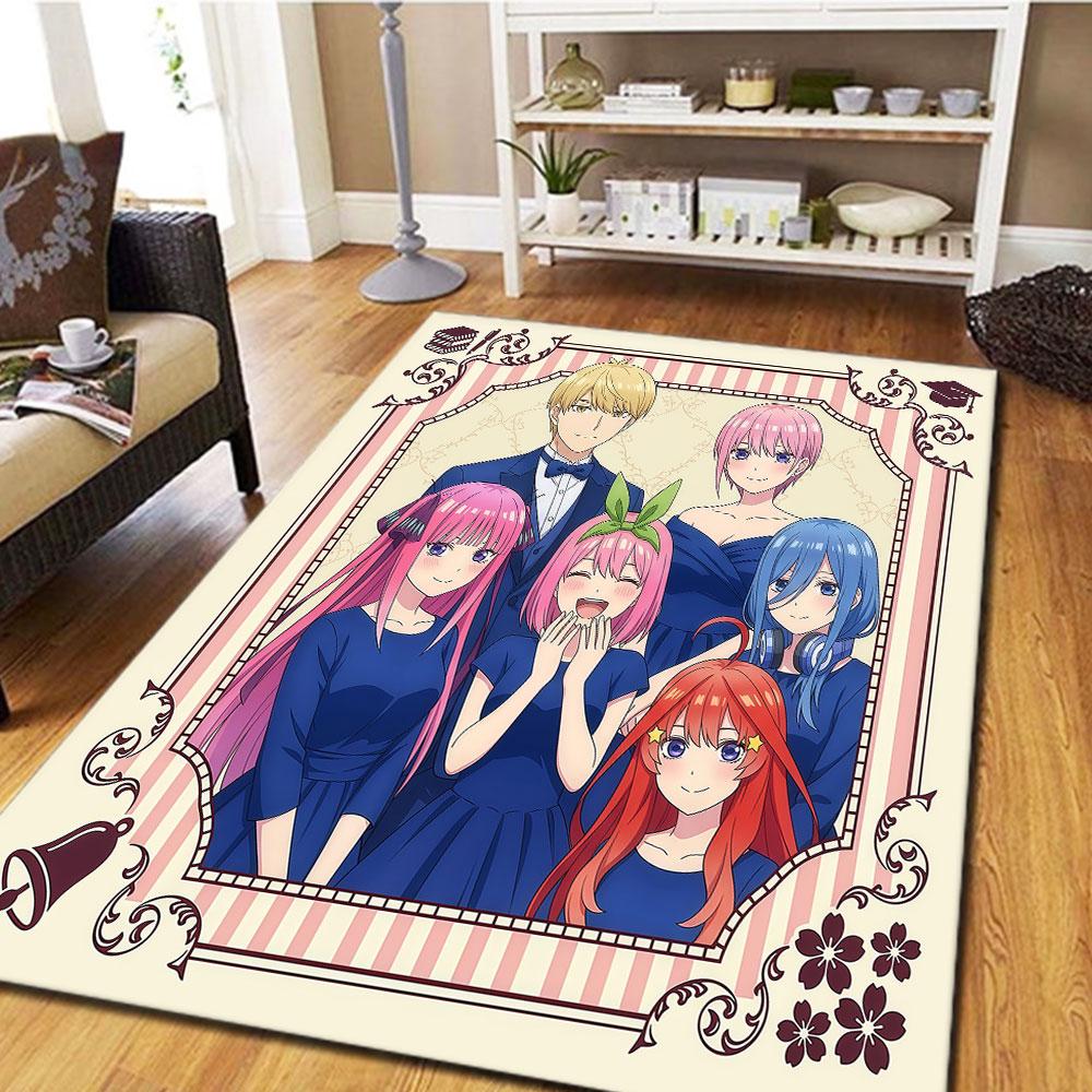 The Quintessential Quintuplets New Patterned Carpet for Bedrooms Sofas Cool Movie Carpet Holiday Present Halloween Gifts HE140