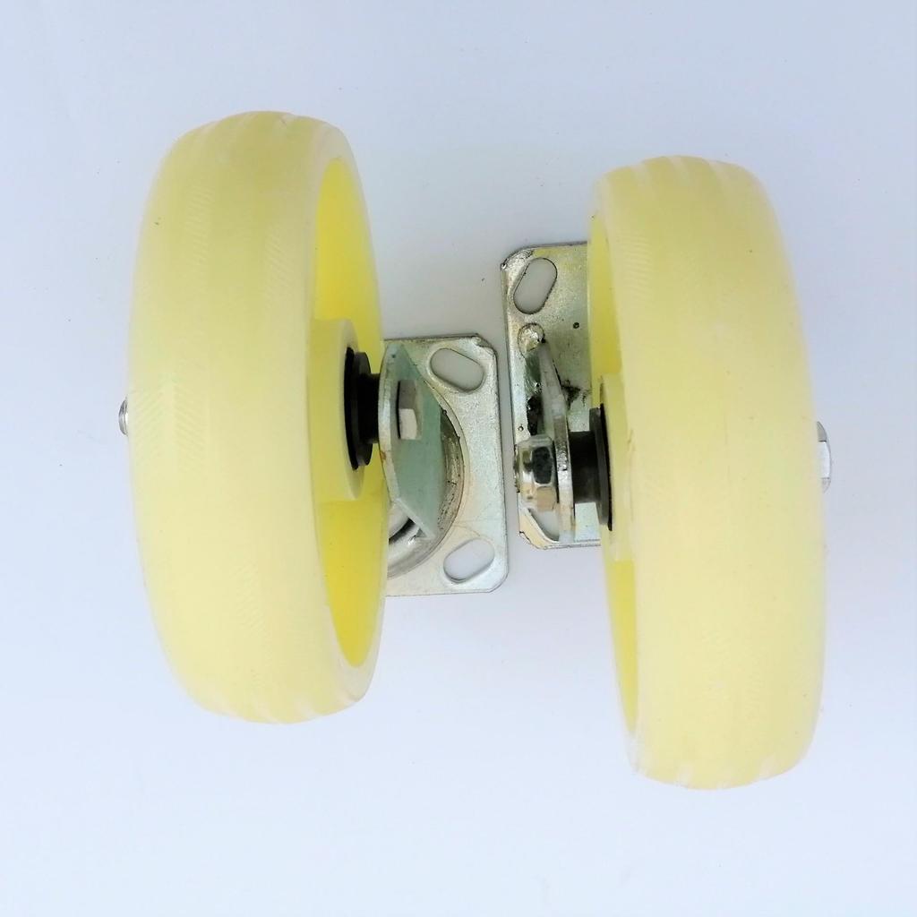 8" Heavy-Duty Non-Standard White Nylon Caster Wheel