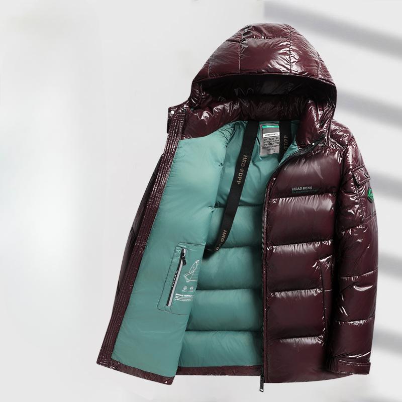 

Осенне-зимняя блестящая съемная шапка, мужская легкая повседневная куртка с воротником-стойкой на хлопковой подкладке для молодежи и людей среднего возраста 5XL