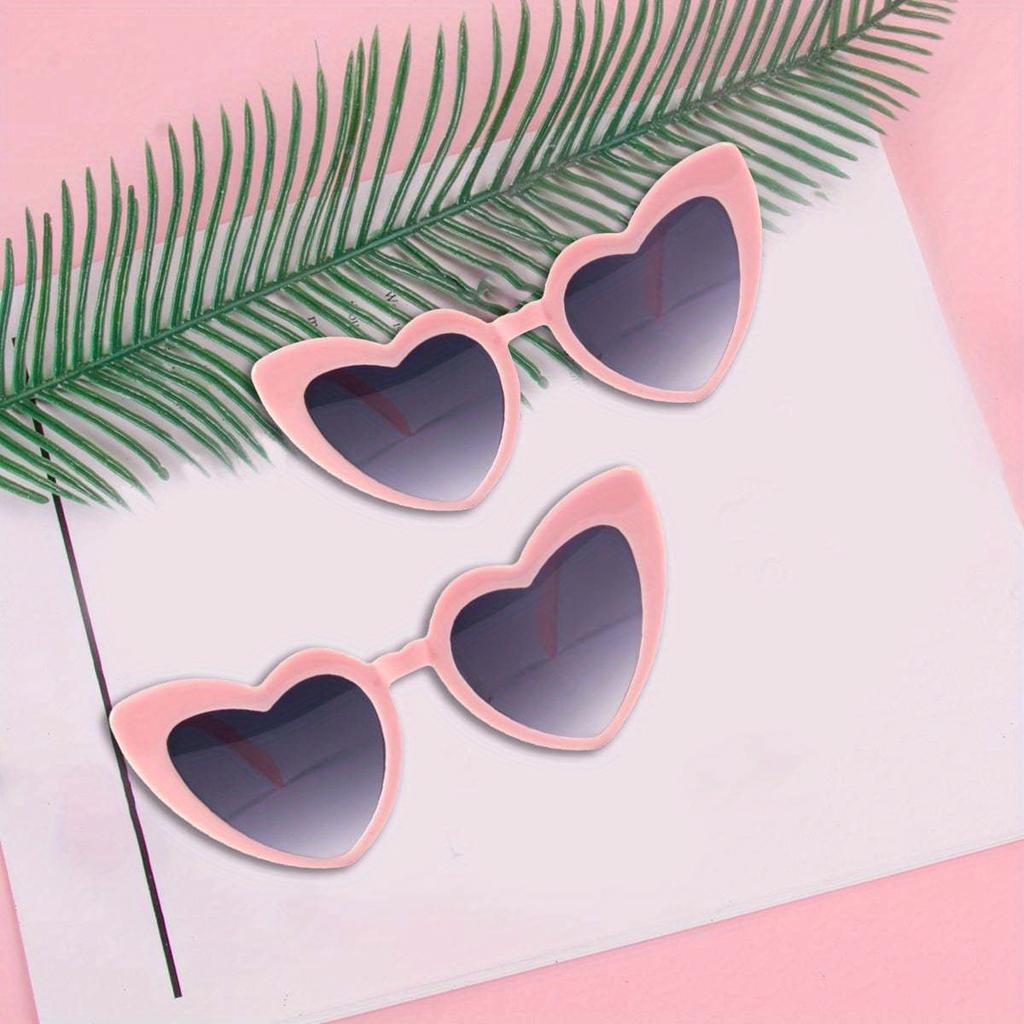 Women Vintage Heart Fashion Glasses, Fashion Cat Eye Heart Glasses For Bridal Shower, Bachelor Party, Wedding, Bride Team Favor