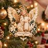 Kerstfeest Bedankjes Engel Geld Ornament, 2D Acryl Boom Feestelijke Heldere Decor Decoratie, Hangend Hanger voor Vakantie Decoratieve Seizoensgebonden Accenten