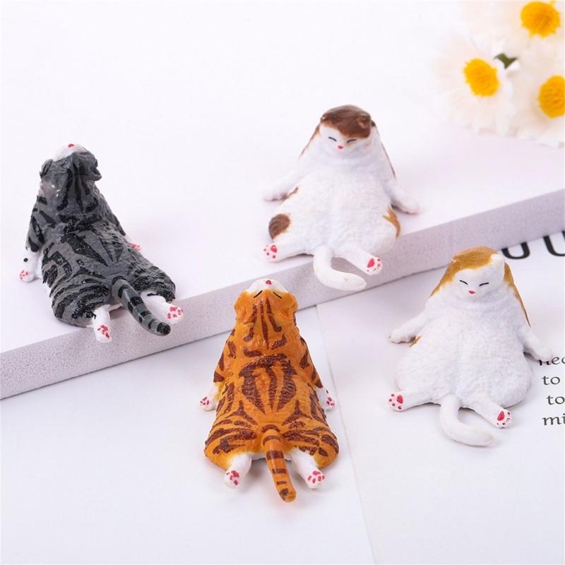Tiny Cats Sculpture Elegant Miniature Decors For Workspaces Shelf Display Pet Lover Gift Quality Resin Craft Figurine