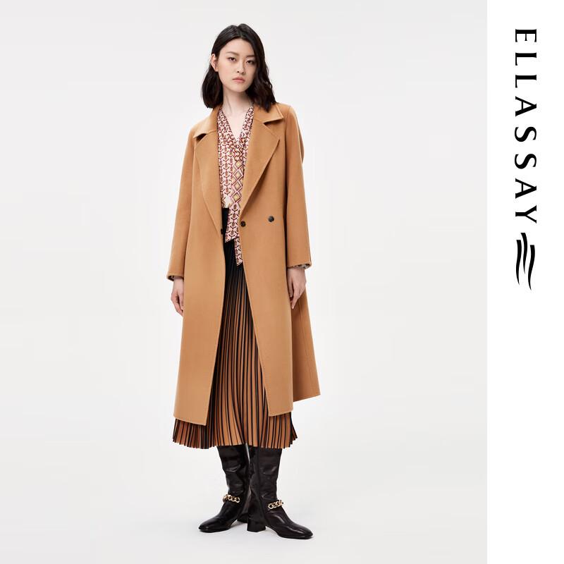 ELLASSAY Women's Wool Blend Belted Coat