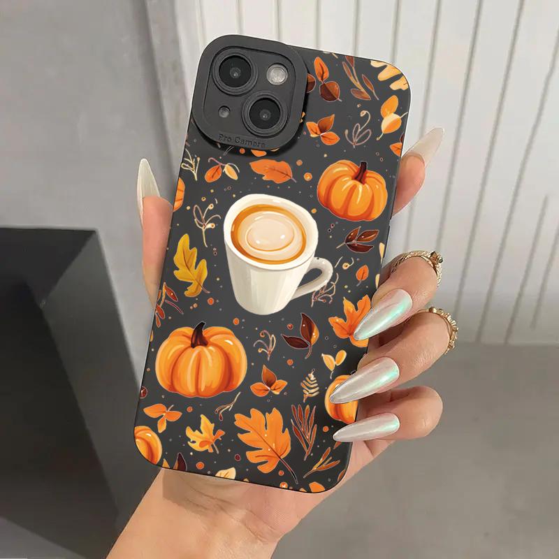 Autumn Pumpkin Coffer Phone Case For iPhone 17 16 15 14 13 12 11 Pro Max 17 Air 16E XS X XR 7 8 Plus SE Shockproof Soft Cover
