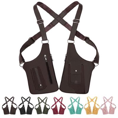 Borsa a Spalla Ascellare in Pelle Premium per Uomo Regolabile Nascosta Doppia Spalla Ascellare Borsa Antifurto Accessori da Viaggio
