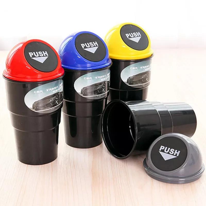 Car Trash Can Organizer Garbage Holder Automobiles Storage Bag Auto Door Seat Back Visor Trash Bin Paper Dustbin