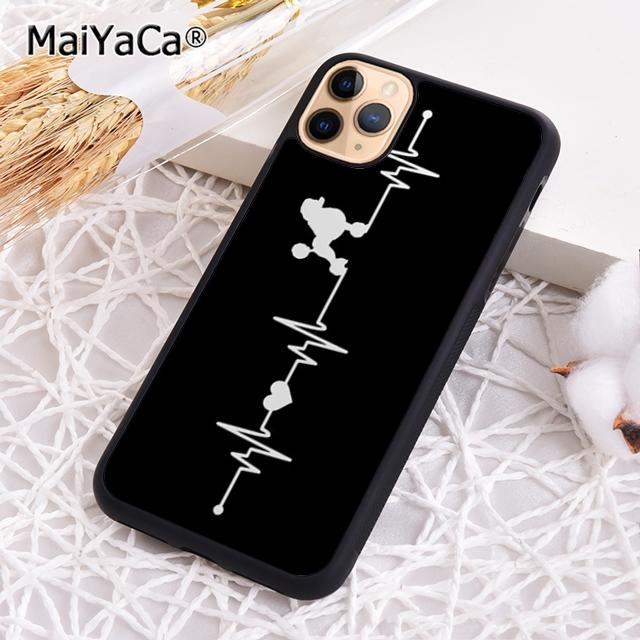 Funny Poodle Design Poodle Silhouette Heartbeat Phone Case For iPhone 17 Air 16 Pro Max 15 14 Plus 12 13 Coque