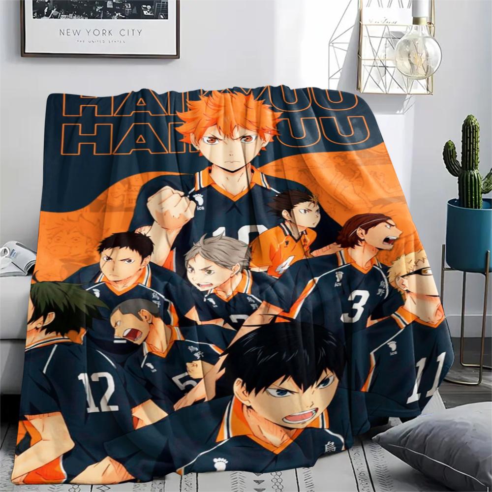 1 ks Haikyu!! Flanelová deka s anime potiskem, Vysoce kvalitní, Pohodlná pro všechna roční období, Domácí dekorace, Teplo a pohodlí, Perfektní pro vánoční dárky 53