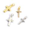 2 PCs Brass Religious Charms Gold Plated Cross Pendants For DIY Necklace Bracelet Earrings Jewelry Making Findings