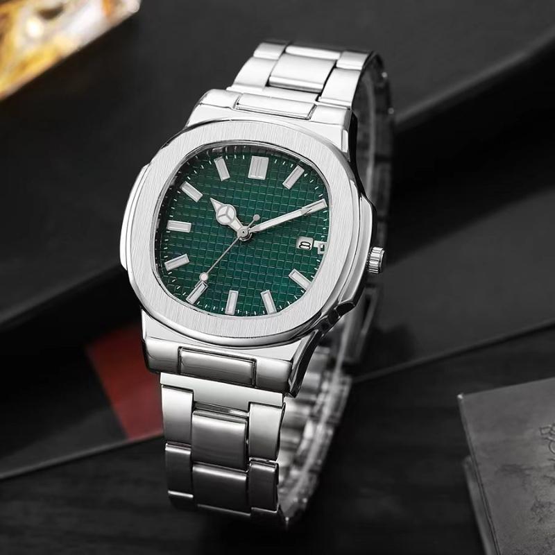 Fashion Business Man Watch Luxury Men'S Quartz Wristwatch Stainless Steel Date Man Clock Square Business Watches For Men Gift