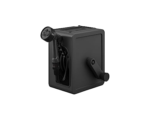 IRIS OHYAMA 10m Hose Reel, Dark Gray, FCH-10M, Perfect Father's Day Gift, Full Cover, Faucet Joint, Water Type Switching Function, and Easy-to-Carry H