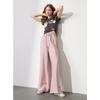 Sancai 2025 Summer Drawstring Wide-Leg Pants