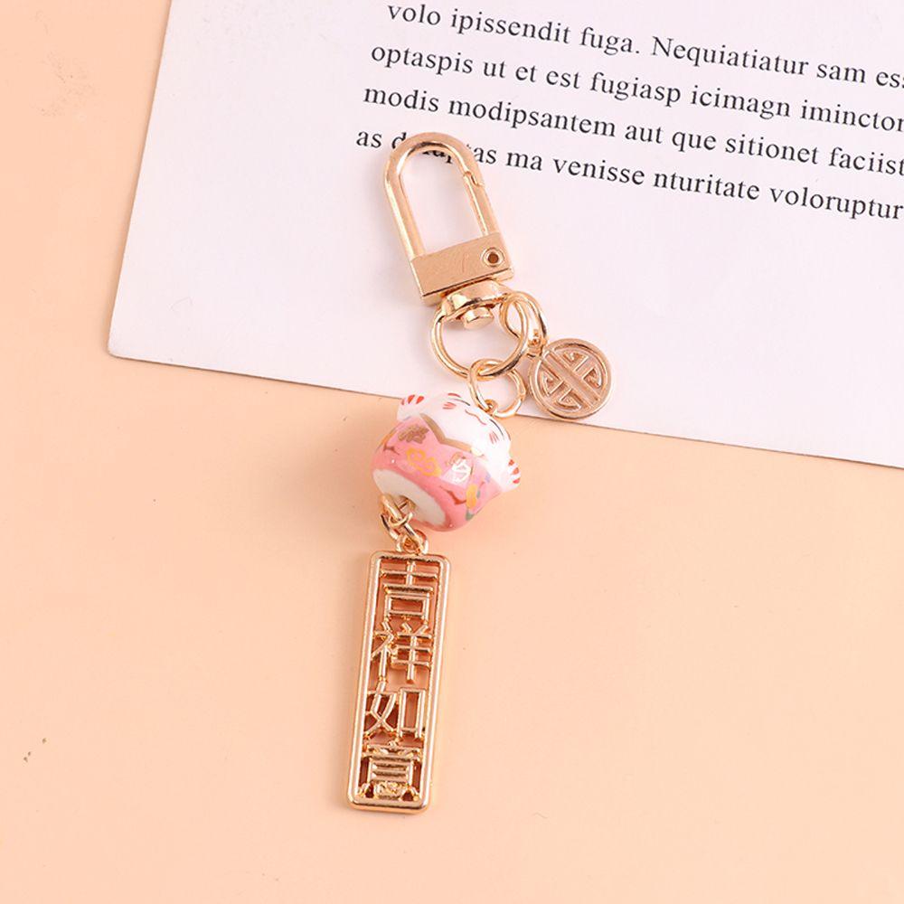 Phone Pendant Lucky Cat Keychain Maneki Neko Trinkets Mobile Phone Lanyard Mobile Phone Straps