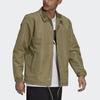 Adidas Solid Color Collared Jacket With Single-Breasted Fastening Men Outerwear Brown GR4083