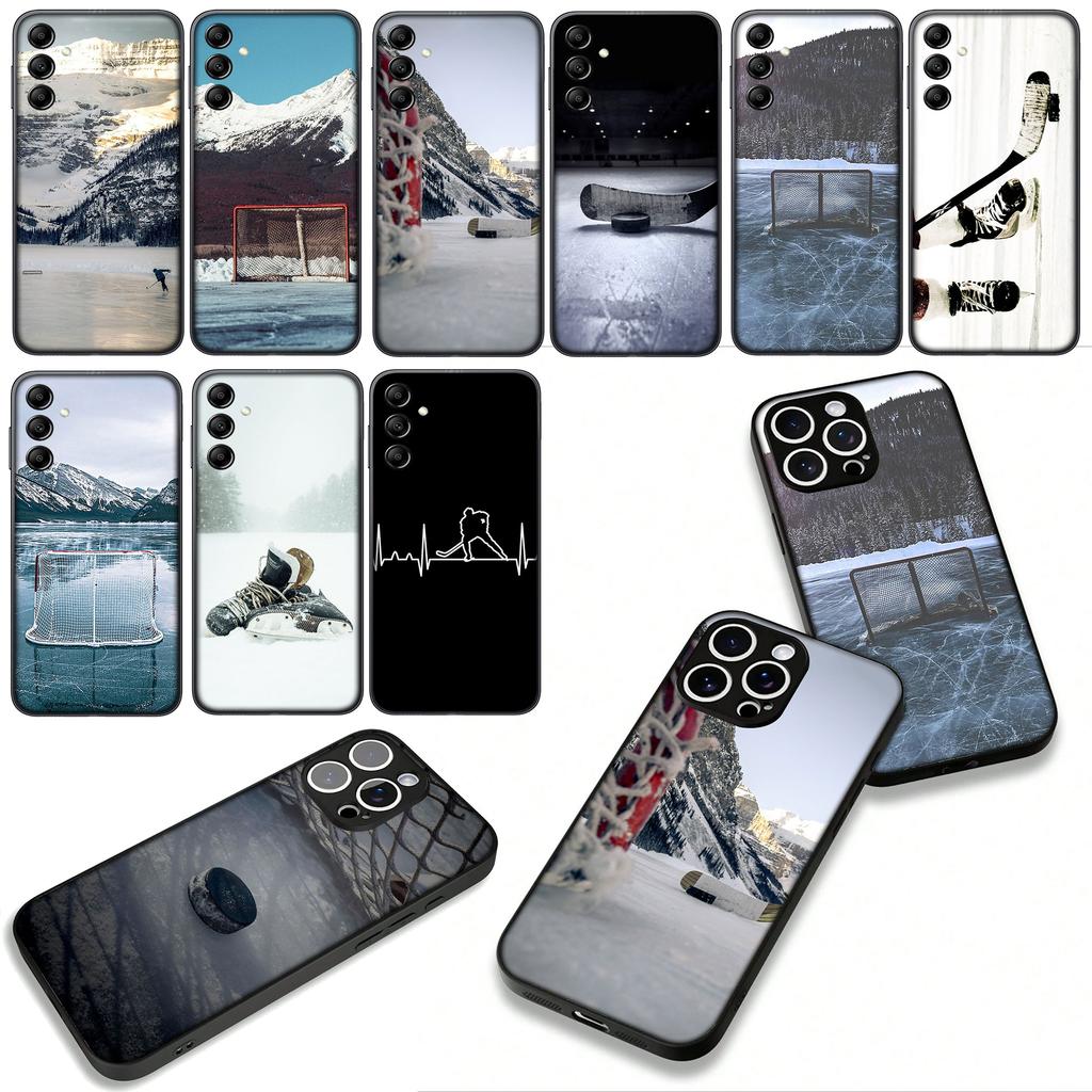 Cover for Samsung Galaxy A36 A17 A26 A07 A35 A54 A53 A13 A33 A34 S8 S9 S20 S21 FE S10 Plus Phone Case Ice Hockey
