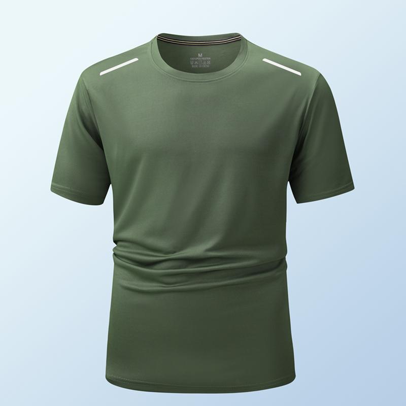 Sports T-shirt Men's Summer Loose Breathable Casual Ice Silk Short Sleeved Running Fitness Thin Half Sleeved T-shirt