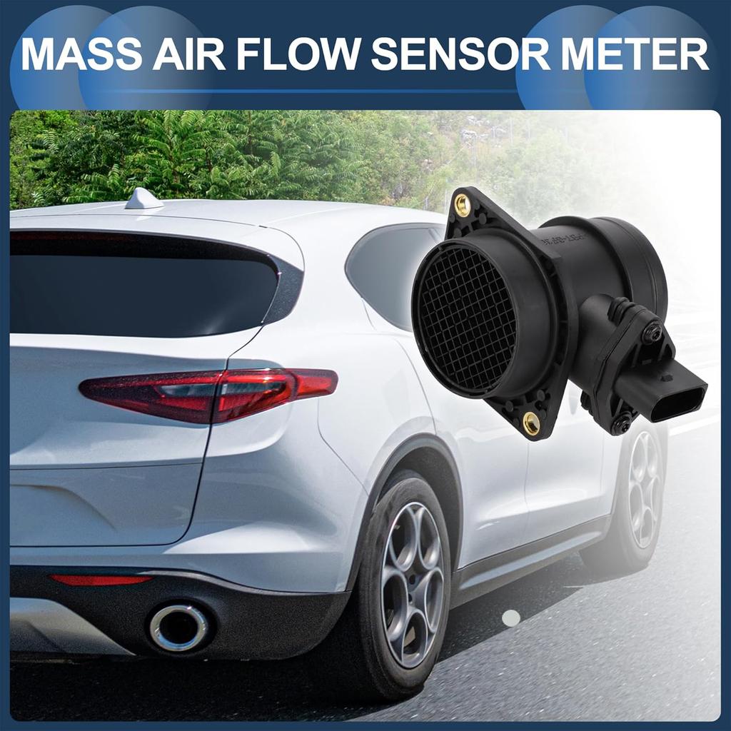 Mass Air Flow Sensor Assembly, MAF Sensor No.06A906461T for Volkswagen Jetta 2005 2.0L L4 Black, 1 Pc