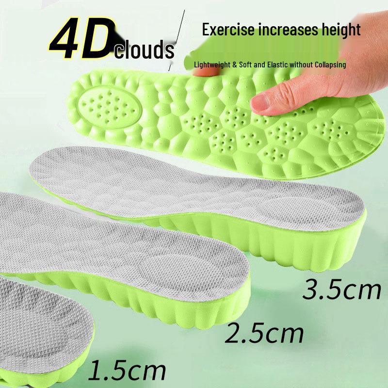 Xin Yang Dao Cloud Odor-Resistant Height Increasing Insoles - Sweat-Absorbing, Shock-Absorbing, Invisible, Anti-Pain for Men and Women.