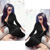 Damen Langarm Winter Club Minikleid Longshirt Bodycon Premium Quality Cocktailkleid For Every Event