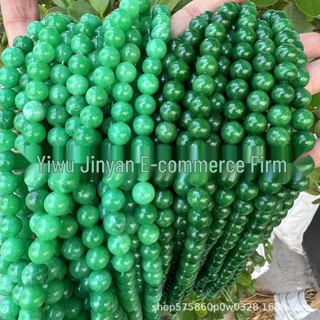 Deep & Light Green Chalcedony Loose Round Beads, Popular DIY Jewelry Accessories, Semi-finished Products. 6mm ~60 beads