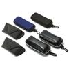 Fashion Artificial Glasses Case, Black Square Pressure-Resistant Button Zipper Box, Fixed Eye Protection Storage, Portable.