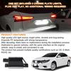 HZEL Car LED License Plate Light, 2PCS Vehicle Rear Tag Lamp Assembly, Automotive Tail Xenon Tag Lighting Kit Replacement Accessories Compatible With