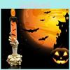 Enchanting Halloween Skull Skeletal Hand Stand Led Candle Light For Party Decoration
