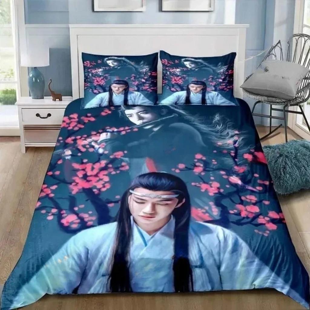 Xiao Zhan Wang Yi Bo Bedding Set The Untamed Drama Bedding Set For Boy Girl Set Home Decoration Single Twin Full Queen King Size