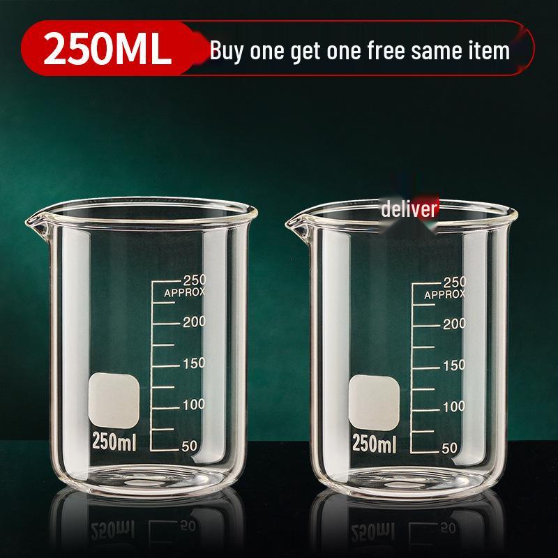 Set di Becher in Vetro Resistente alle Alte Temperature - 500 ml e 1000 ml con Bicchiere Graduato