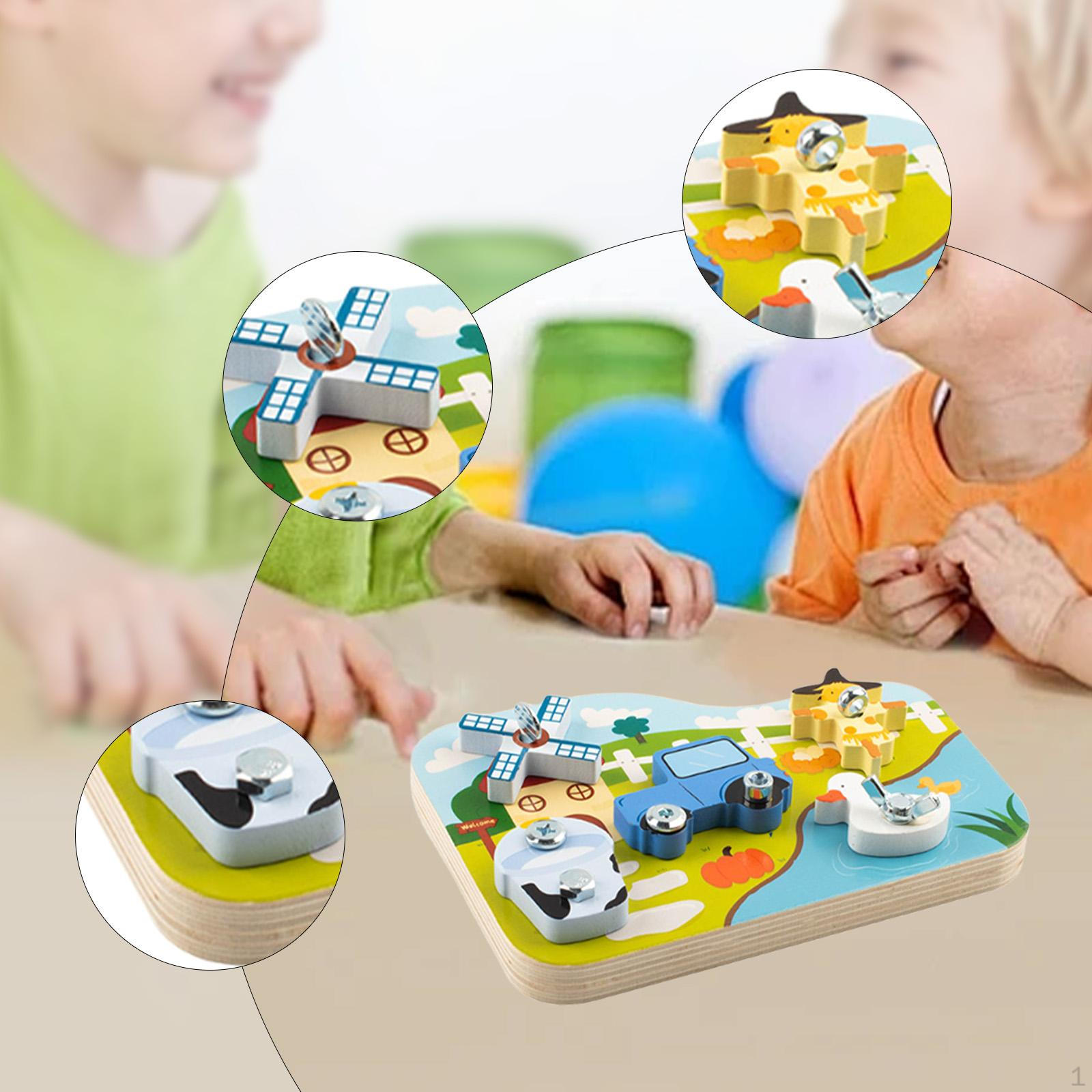 

Доска с отвертками Сенсорная развивающая игрушка Тренировка рук Когнитивное образовательное Гладкая