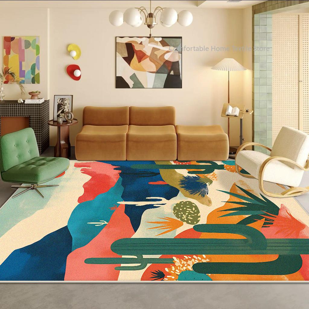 Nowoczesny Abstrakcyjny Styl Dywan Dekoracyjny do Salonu Duży Rozmiar Miękki Artystyczny Dywan do Dekoracji Sypialni Łatwe Czyszczenie Mata pod Stolik Kawowy