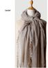 Women's Four-Sided Cashmere Scarf: Large Square, Warm for Spring, Autumn, and Winter