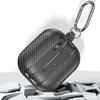 For Samsung Galaxy Buds3/Buds3 Pro Case Carbon Fiber Texture TPU Earbuds Protective Cover with Hook