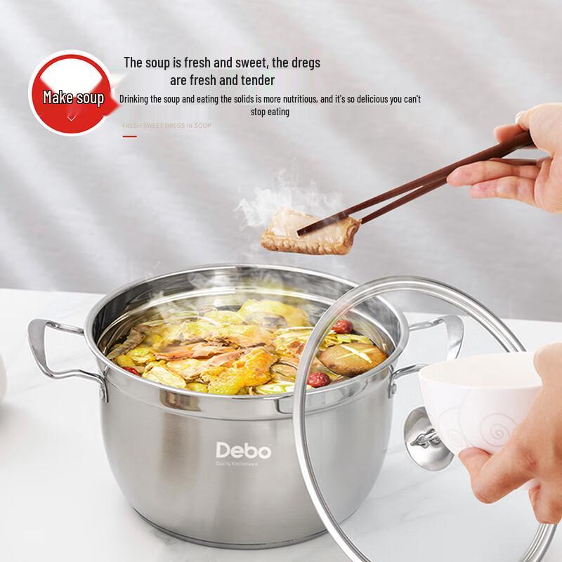 Debo 26cm Doppelwandiger Dampfgarer aus 304 Edelstahl