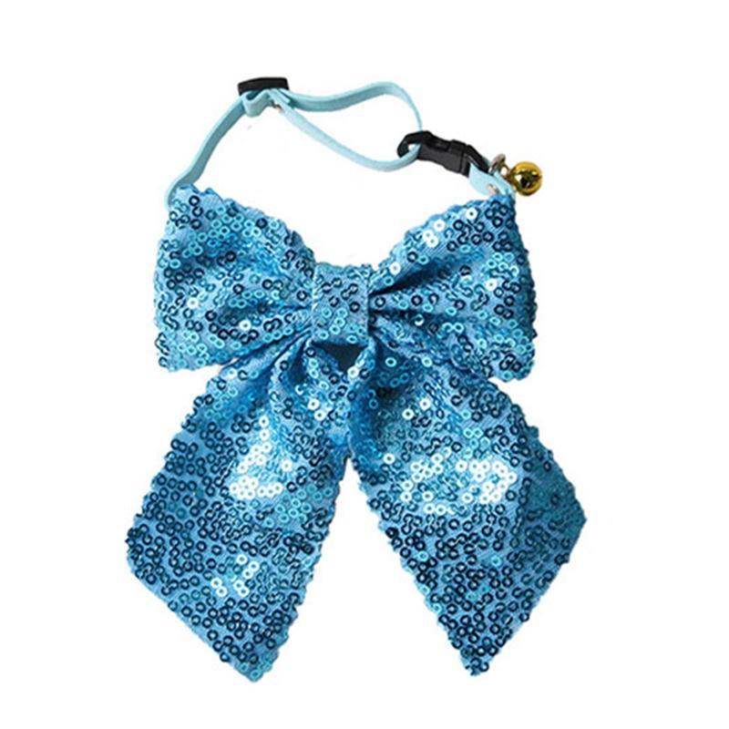 Stylish Fabric Puss Collar Necklace Adjustable Length And Decorative Bowknot Pet Neckband For Small Medium Pet