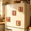 Waterproof Fridge Magnets Halloween Pumpkin Frame Refrigerator Magnet, Vintage Ghost Whiteboard Decorative Magnet for Holiday Party