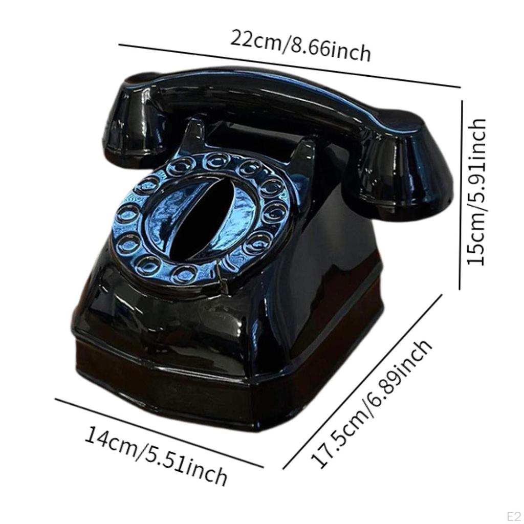 Portafazzoletti in Ceramica a Forma di Telefono Dispenser Portaoggetti per Soggiorno
