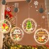 Hanging Window Suction Cup Lamp Snowflake Christmas Window Lights  New Year
