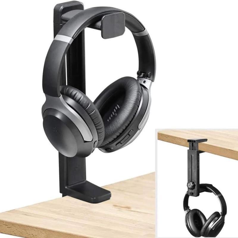Headphone Stand Organizers Rotatable Extendable Under Desk Clamp Mount Support