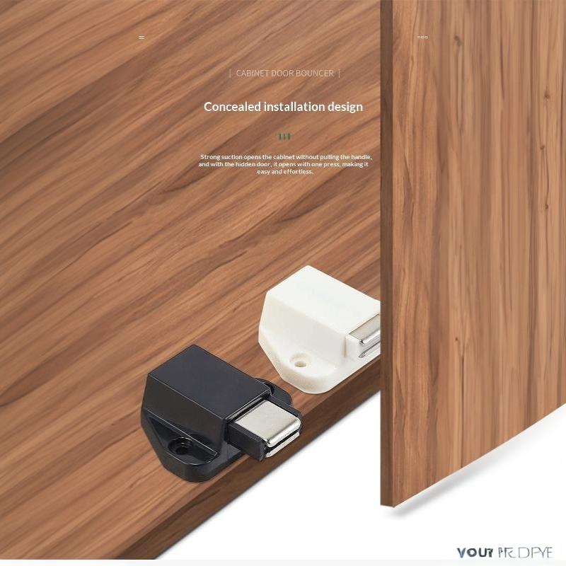 Invisible Cabinet Catches Hidden Magnetic Bouncer Door Catches Handle Free Plastic Adjustable Drawer Bouncer Hardware Accessory