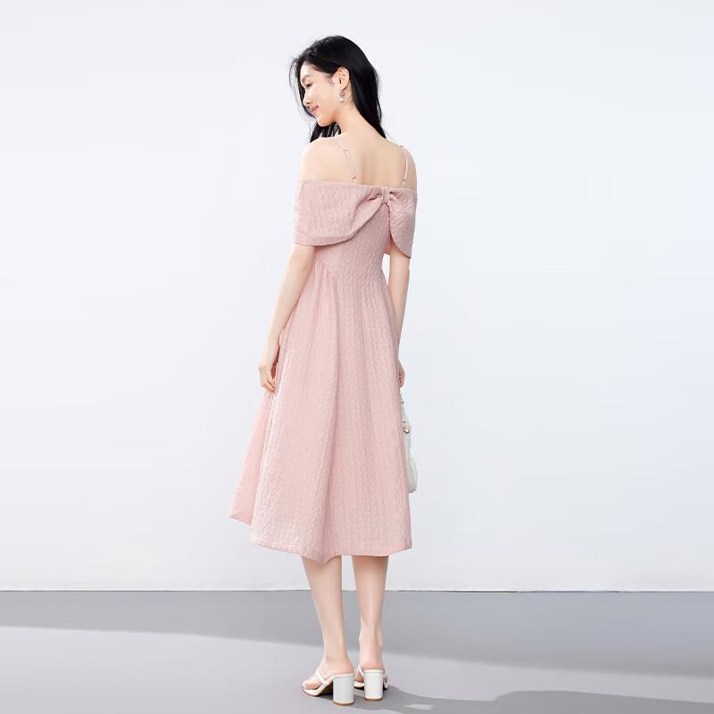 JOY SPEAKER 2025 Summer Off-Shoulder Elegant Midi Dress