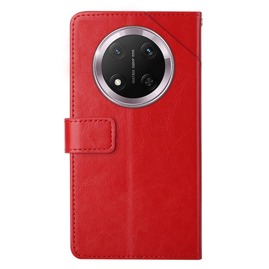 HT01 Etui na Honor Magic7 Lite 5G/X9c 5G/X60 Pro 5G ze skóry z wytłoczonymi liniami w kształcie litery Y