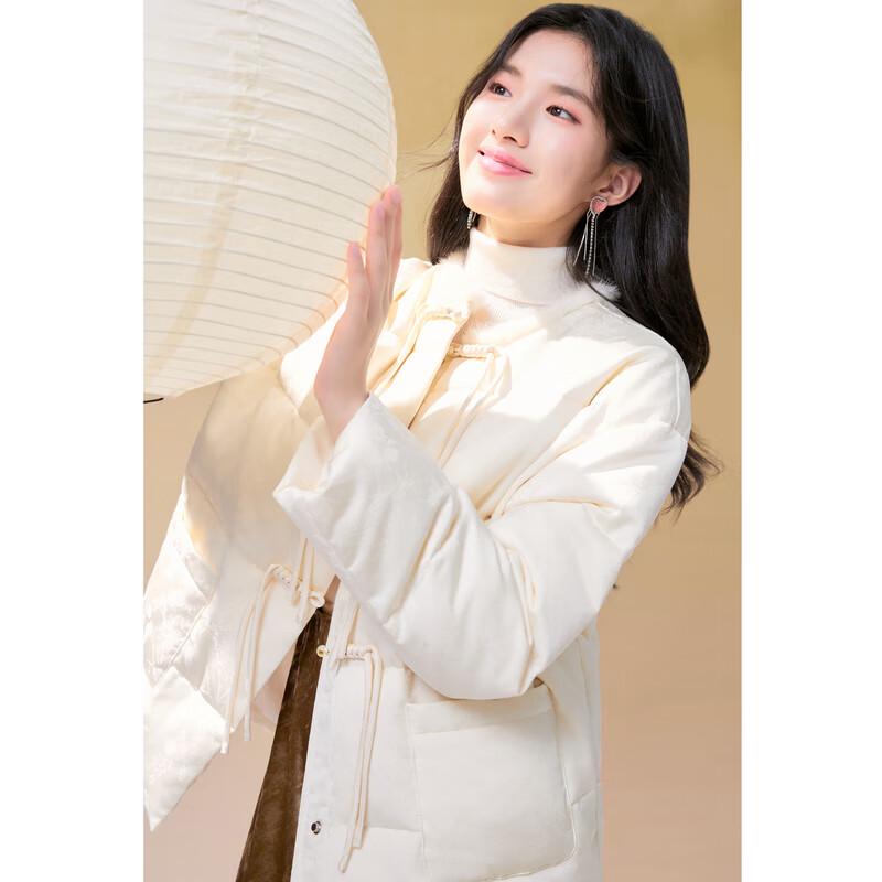 

Qiusui Yiren Женская новая куртка из легкого утиного пуха в китайском стиле L