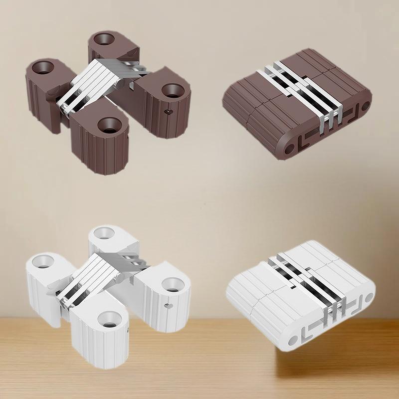 Cross Hidden-Hinges Plastic Iron Folding Door Table And Chair Cross Hinge Plastic Concealed Hinge Furniture Hardware Accessories
