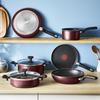 Tefal simply cook frying pan h0580602 28cm burgundy